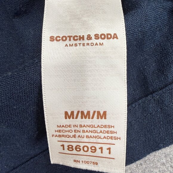 Scotch & Soda Men's Linen Blend Short Sleeve Woven Shirt Medium Blue, NEW - Picture 6 of 12